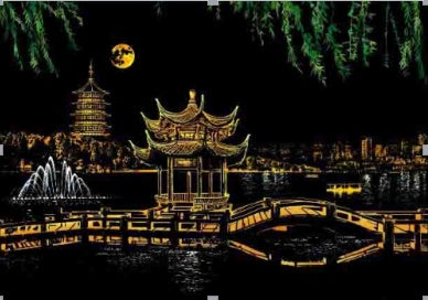 Decorative painting scratch Scraping painting drawing paper world Sightseeing pictures decoration birthday gifts - Lumina shop