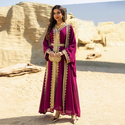 Muslim Dress Middle East with Belt – Elegant & Modest Traditional Wear | Luminashop