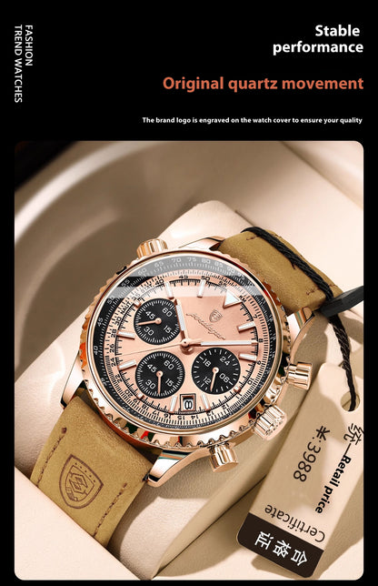 Men's Multifunctional Fashionable Waterproof Night Light Watch – Durable, Stylish & Built for Every Moment | Luminashop