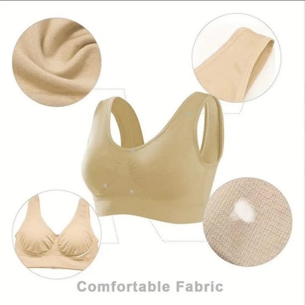 3-Pack Women’s Sports Bras – Padded Strappy Racerback Push Up Medium Support Yoga Tops | Luminashop