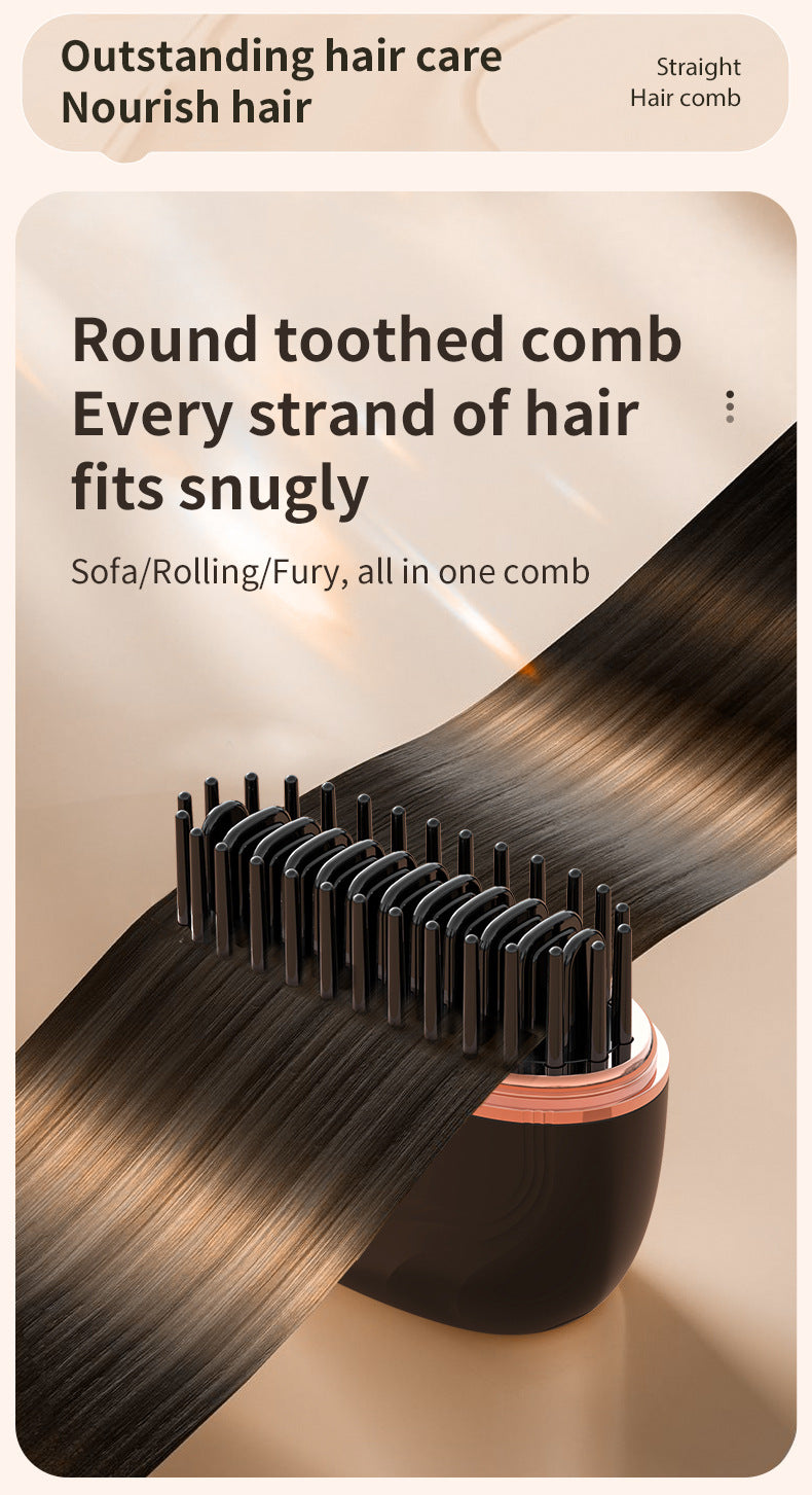Mini Wireless Hair Straightening Comb – Portable Hair Care & Styling Tool | Luminashop.