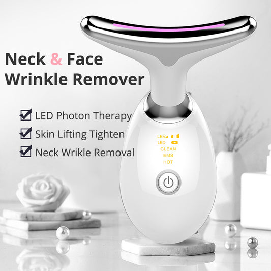 EMS Thermal Neck Lifting And Tighten Massager Electric Microcurrent Wrinkle Remover - Lumina shop