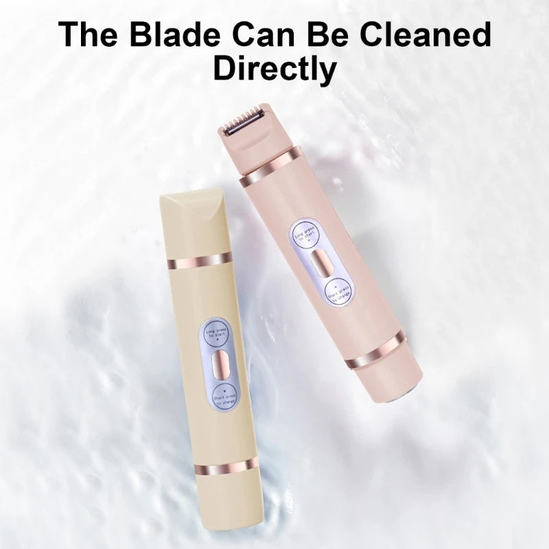 Dual-Head Electric Shaver Painless Women's Epilator Bikini Hair Removal Device Automatic Hair Trimmer Underarm Facial Lips Leg - Lumina shop