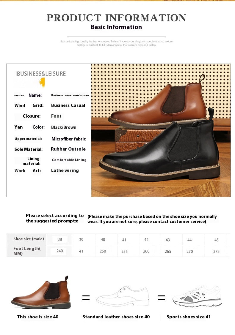 Men's Boots – Plus Size British Style Leather Boots | Youth All-Matching | luminashop