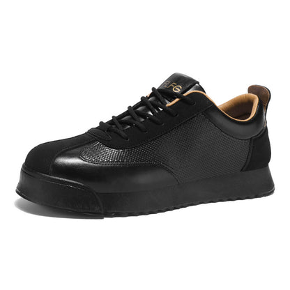 Black Work Casual Leather Shoes Low-cut - Lumina shop