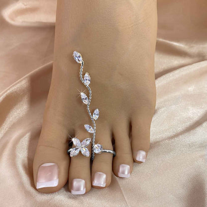 Fashion Toe Ring Female Opening Foot Ornaments Party Simple And Exquisite