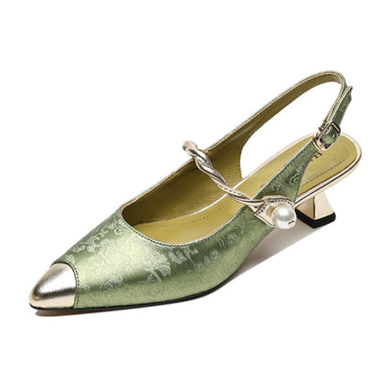 Ankle-strap Stilettos Sandals Pointed Toe Mid Heel Women's Summer - Lumina shop