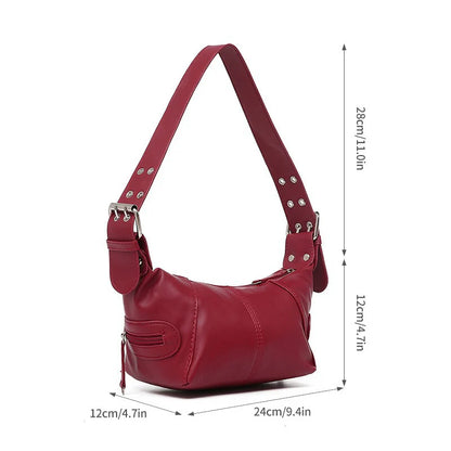 Y2K Style Shoulder Bag for Women – Trendy Motorcycle Handbag - Minimalist Streetwear | Luminashop