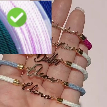 Personalized Colorful Rope Chain Custom Name Bracelet Personalized Adjustable Name Jewelry For Girls - Lumina shop