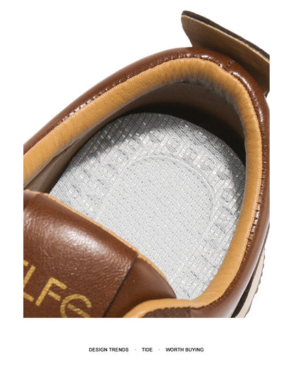 Men’s Black Leather Work Shoes – Low-Cut Casual Business Footwear, Comfortable Office & Daily Wear | Luminashop