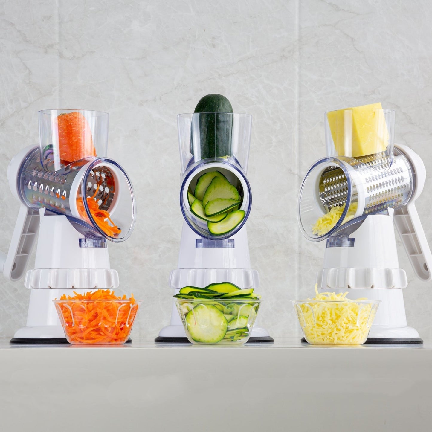3 In 1 Vegetable Slicer Grater For Vegetable Cutter Round Chopper Mandolin Shredder Potato Home Kitchen Supplies Kitchen Gadgets - Lumina shop