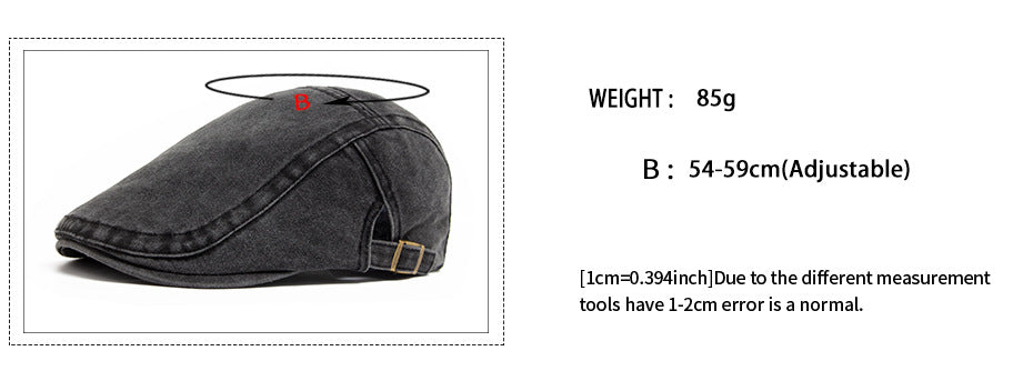 Retro Washed Denim Hat – Unisex Cowboy Beret Fashion Casual Baseball Cap | Luminashop