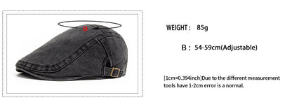Retro Washed Denim Hat – Unisex Cowboy Beret Fashion Casual Baseball Cap | Luminashop