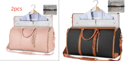 Large Capacity Travel Duffle Bag Women's Handbag Folding Suit Bag Waterproof Clothes Totes - My Store