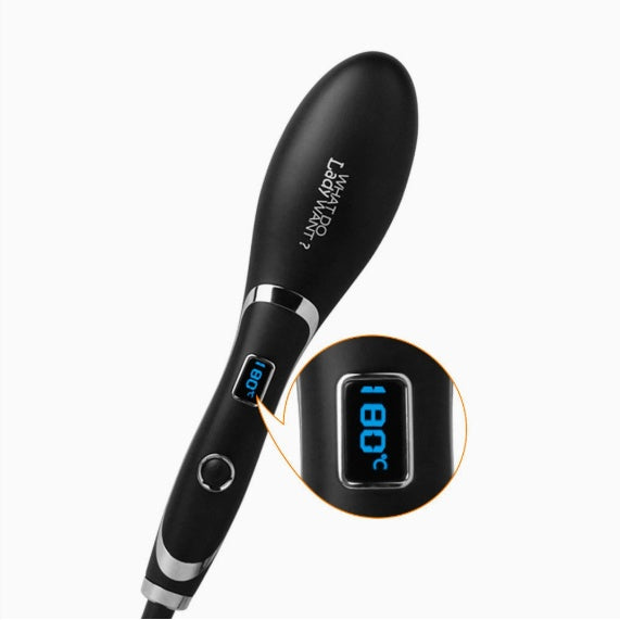 Ceramic Hair Straightening Brush – Fast Heating, Anti-Frizz & Safe Hair Styling Tool for Smooth, Shiny Hair | Luminashop