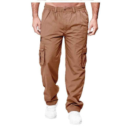 Men's Casual Multi-pocket Loose Straight Cargo Pants - Lumina shop