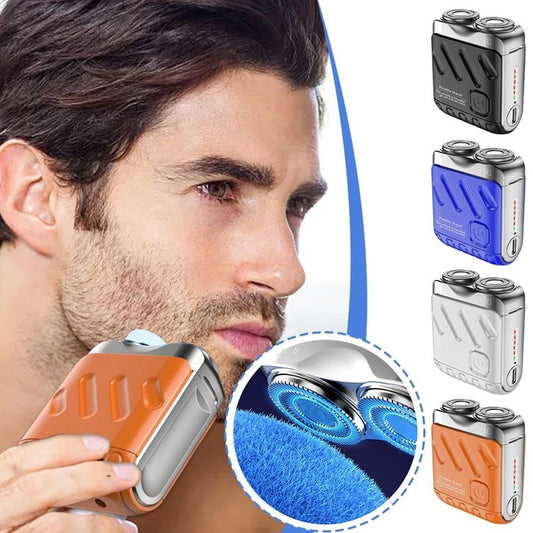 Portable Rotary Dual Ring Electric Shaver Men Travel Mini Shaver  Blade Head Rechargeable Pocket Razors - My Store
