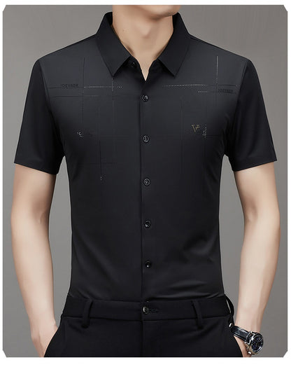 Summer New Men's Short-sleeved Shirt Seamless Business Shirt - Lumina shop