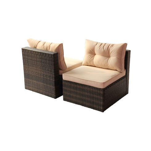 Patio Furniture Set PE Rattan Sectional Garden Furniture Corner Sofa Set - Lumina shop