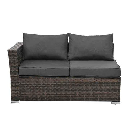 Seasonal PE Wicker Furniture, 4 Set Wicker Furniture With Tempered Glass Coffee Table