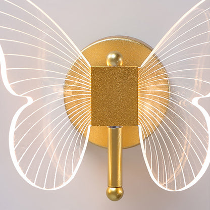 Butterfly Wall Lamp Light Luxury Bedside Warm Decoration - Lumina shop