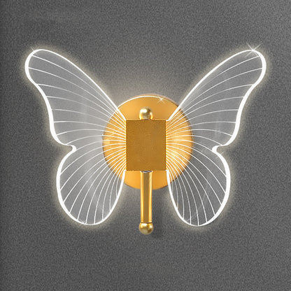 Butterfly Wall Lamp Light Luxury Bedside Warm Decoration - Lumina shop