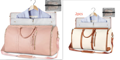 Large Capacity Travel Duffle Bag Women's Handbag Folding Suit Bag Waterproof Clothes Totes - My Store
