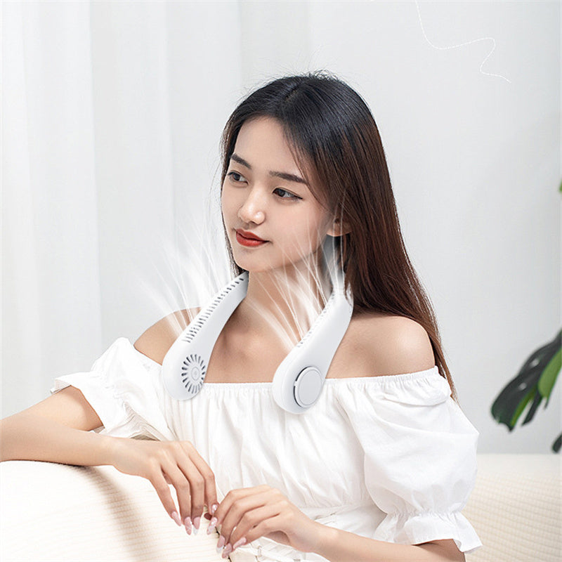 Rechargeable Neck Fan - Hands Free USB Mini Fan for Traveling, Outdoor, and Sports - Portable Lazy Bladeless Hanging Design - My Store