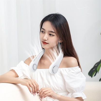 Rechargeable Neck Fan - Hands Free USB Mini Fan for Traveling, Outdoor, and Sports - Portable Lazy Bladeless Hanging Design - My Store