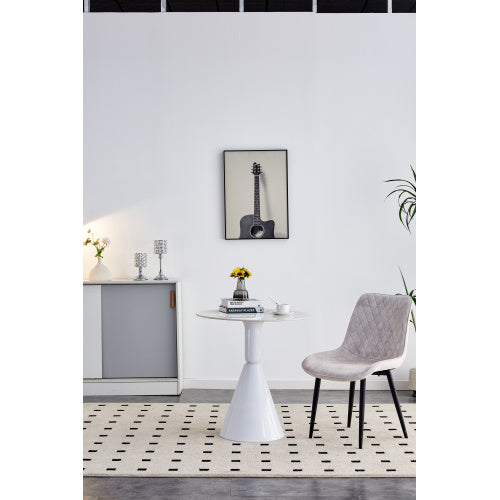 White Coffee Table, Simple Modern Negotiation Table, Balcony Dining Table - Lumina shop
