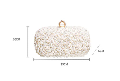 Women’s Pearl Clutch Bag – Elegant Evening Handbag for Weddings, Parties & Dinner Events | Luminashop