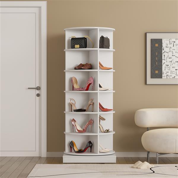 360 Rotating Shoe Cabinet 6 Floors - Lumina shop
