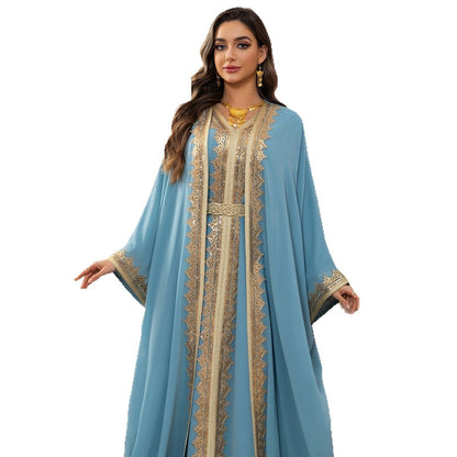 Muslim Dress Middle East with Belt – Elegant & Modest Traditional Wear | Luminashop
