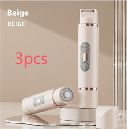 Dual-Head Electric Shaver Painless Women's Epilator Bikini Hair Removal Device Automatic Hair Trimmer Underarm Facial Lips Leg - Lumina shop