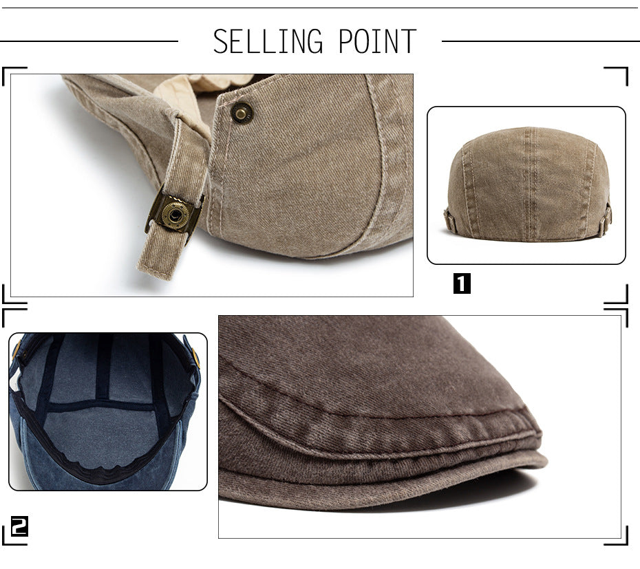 Retro Washed Denim Hat – Unisex Cowboy Beret Fashion Casual Baseball Cap | Luminashop