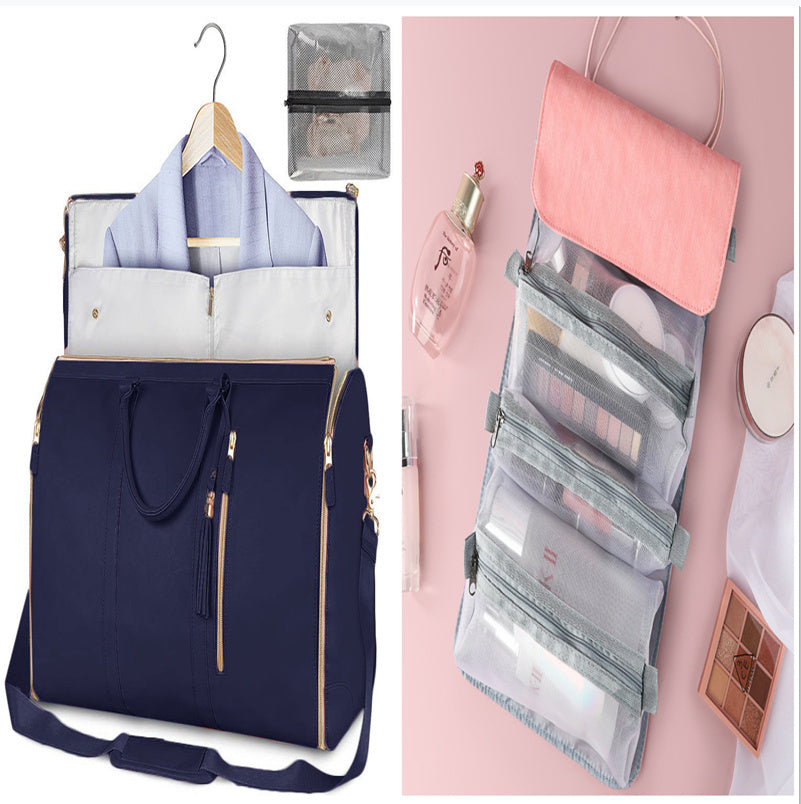Large Capacity Travel Duffle Bag Women's Handbag Folding Suit Bag Waterproof Clothes Totes - My Store