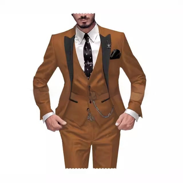 Black Collar Color Blocked Three Piece Set - Lumina shop